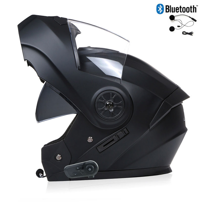 Modular Flip Up Motorcycle Helmet Dot Approved - Kask motocyklowy Bluetooth Full Face Mężczyźni
