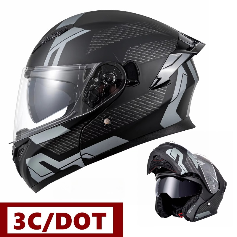 Kaski motocyklowe z homologacj – Modular Flip Up Motorcycle Helmet Dot Approved recenzja i cena