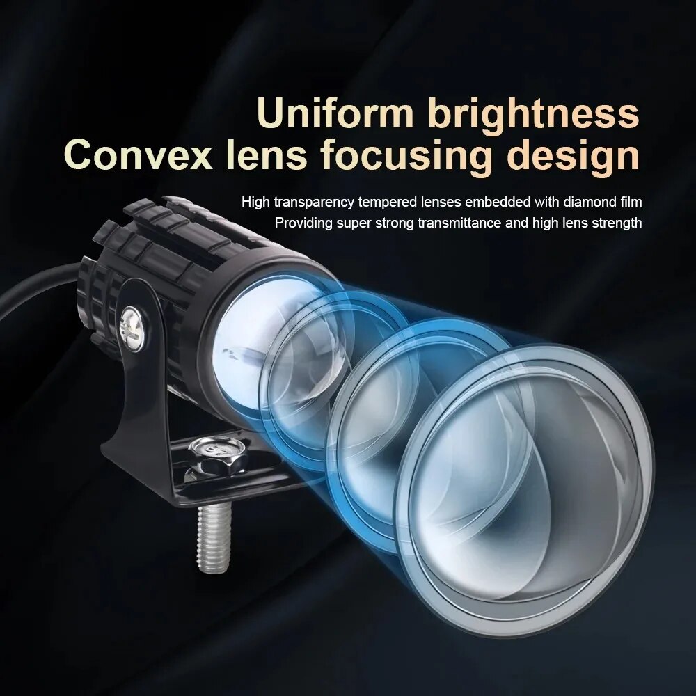 1/2 sztuk uniwersalny reflekto – Universal Motorcycle Led Headlight Projector recenzja i cena