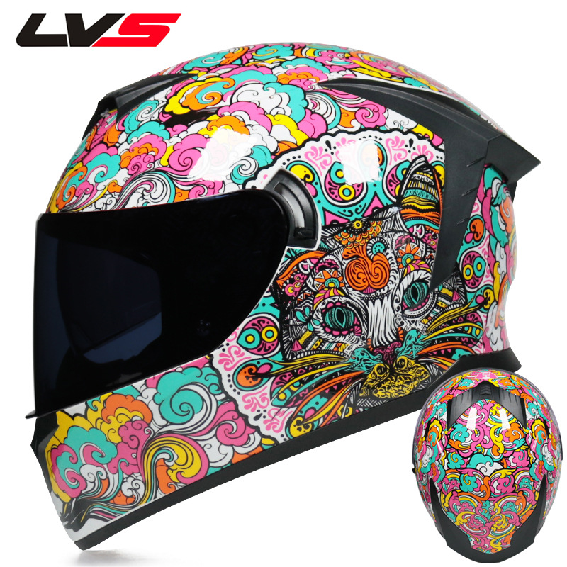 Kask motocyklowy LVS, pełnotwa – Full Face Motorcycle Helmet With Bluetooth recenzja i cena